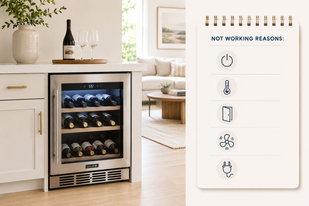 uline wine fridge not working