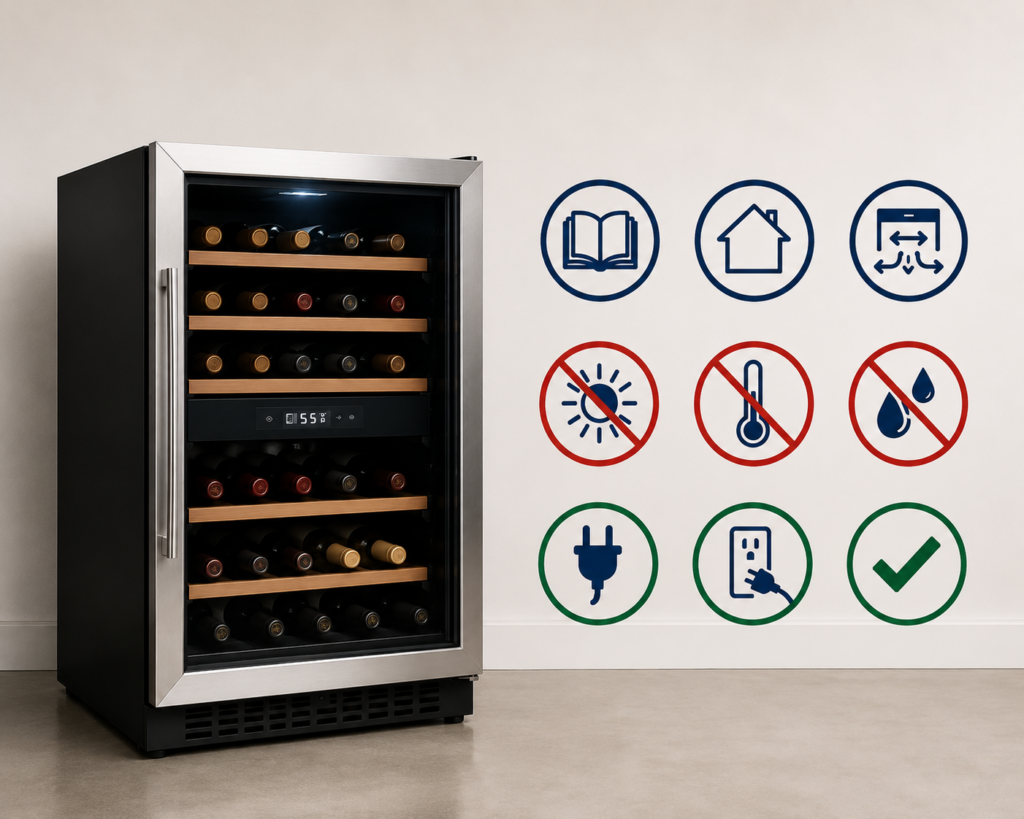 uline wine fridge safety guide