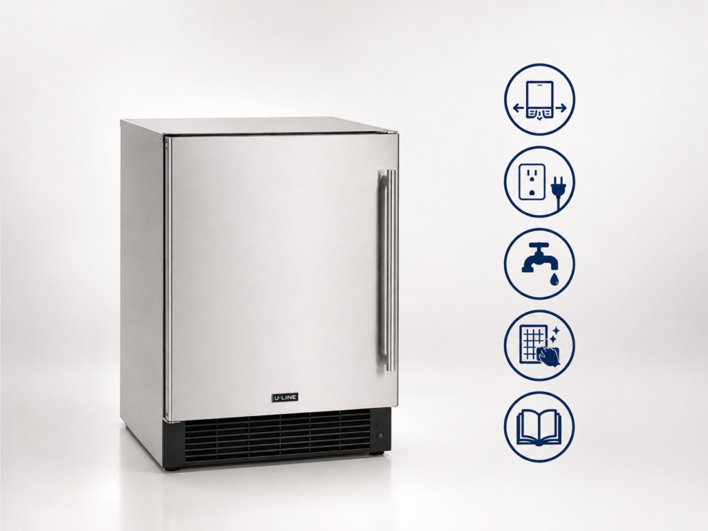 uline crescent ice maker safety guide