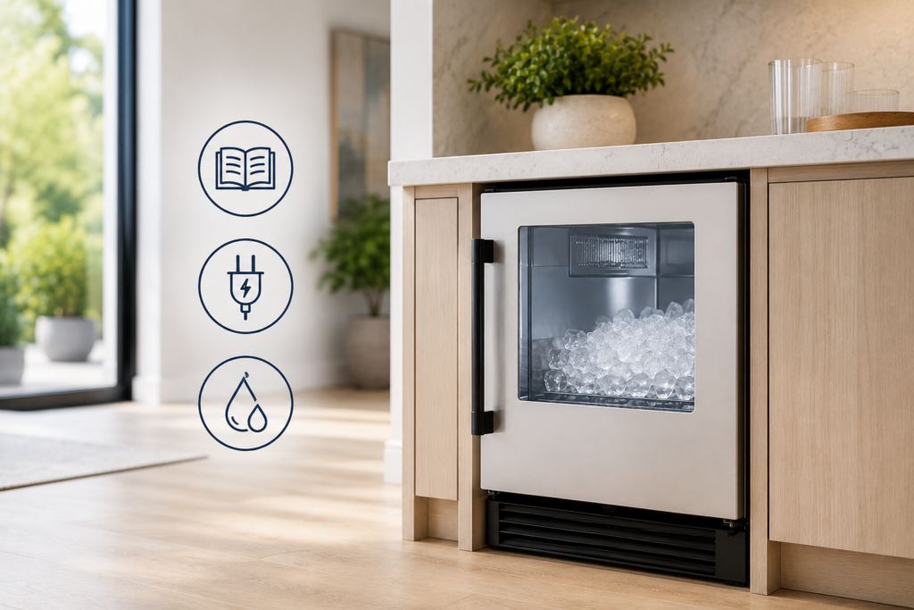 uline clear ice maker safety guide